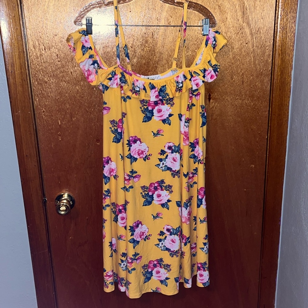Yellow Off The Shoulder Dress